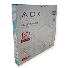 ACK AP04-02430 6500K Beyaz 24W Beyaz Kasa Sıva Üstü Kare 30x30 Led Panel