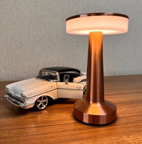 Cata Masa Lambası Bronz Renk Ct-8435 Tek Anahtarla 3 Renk