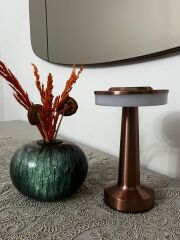 Cata Masa Lambası Bronz Renk Ct-8435 Tek Anahtarla 3 Renk