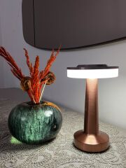 Cata Masa Lambası Bronz Renk Ct-8435 Tek Anahtarla 3 Renk