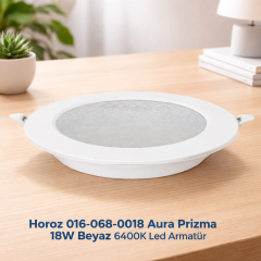 Horoz 016-068-0018 Aura Prizma 18W Beyaz 6400K Led Armatür