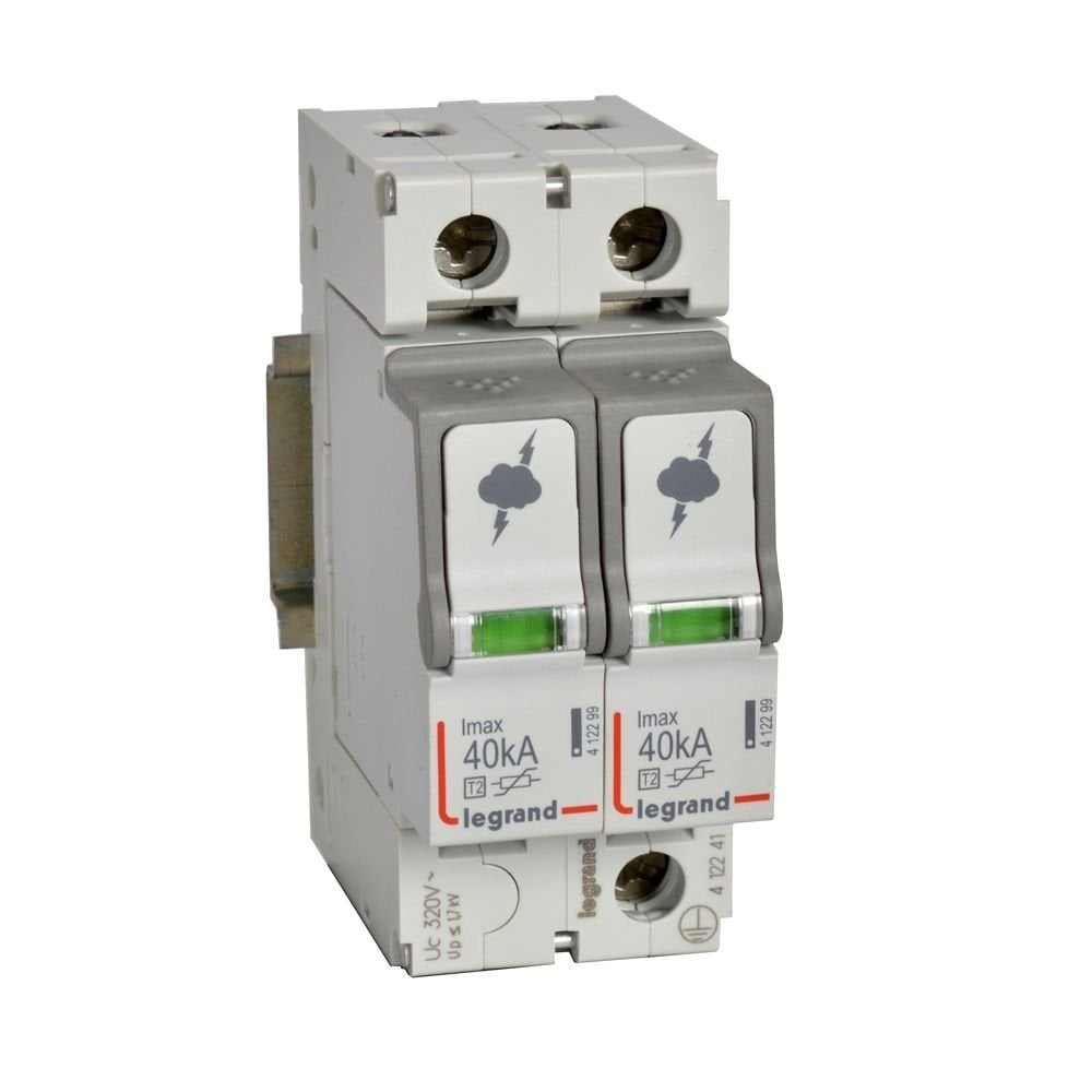 Legrand  Sayaç sonrası için parafudr Tip 2 C tipi Imax 40kA Up:1.7kV 2Kutup LEG-412241