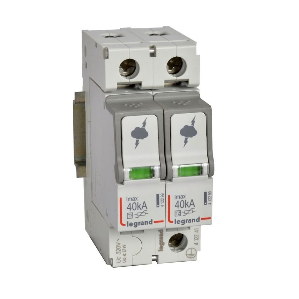 Legrand  Sayaç sonrası için parafudr Tip 2 C tipi Imax 40kA Up:1.7kV 2Kutup LEG-412241