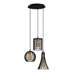 Aydinlatmadunyam Sarkit Black Teltrio-Mr-933
