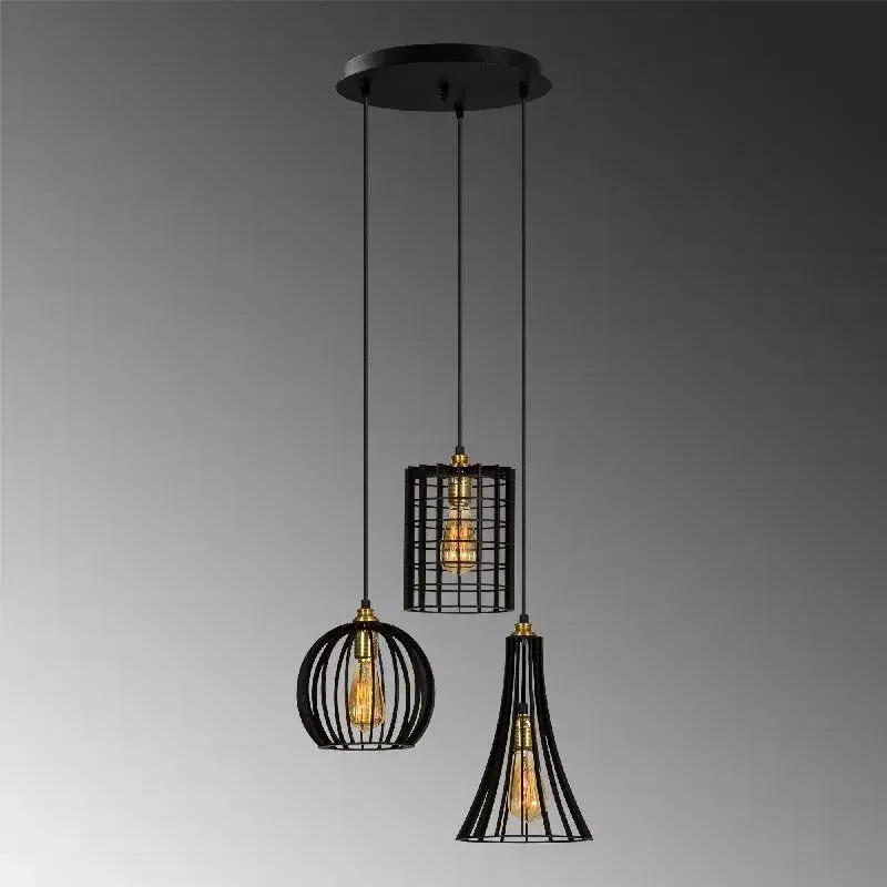 Aydinlatmadunyam Sarkit Black Teltrio-Mr-933
