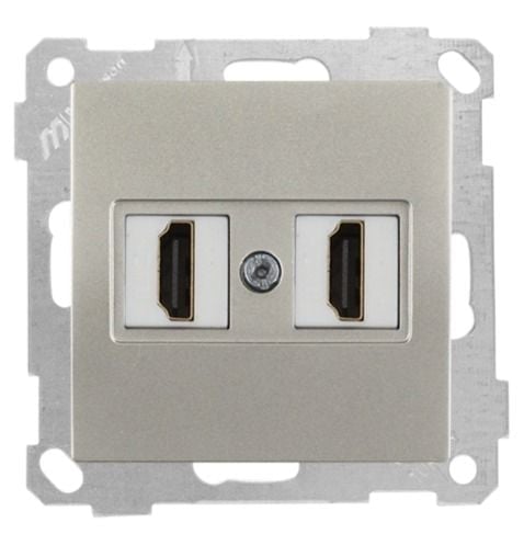 Mutlusan Mek+Tuş Data Prizi 2*Hdmı Titanyum - 2100 458 0183