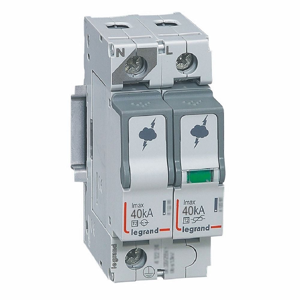 Legrand  Sayaç sonrası için parafudr Tip 2 C tipi Imax 40kA Up:1.7kV 1Kutup + N LEG-412244