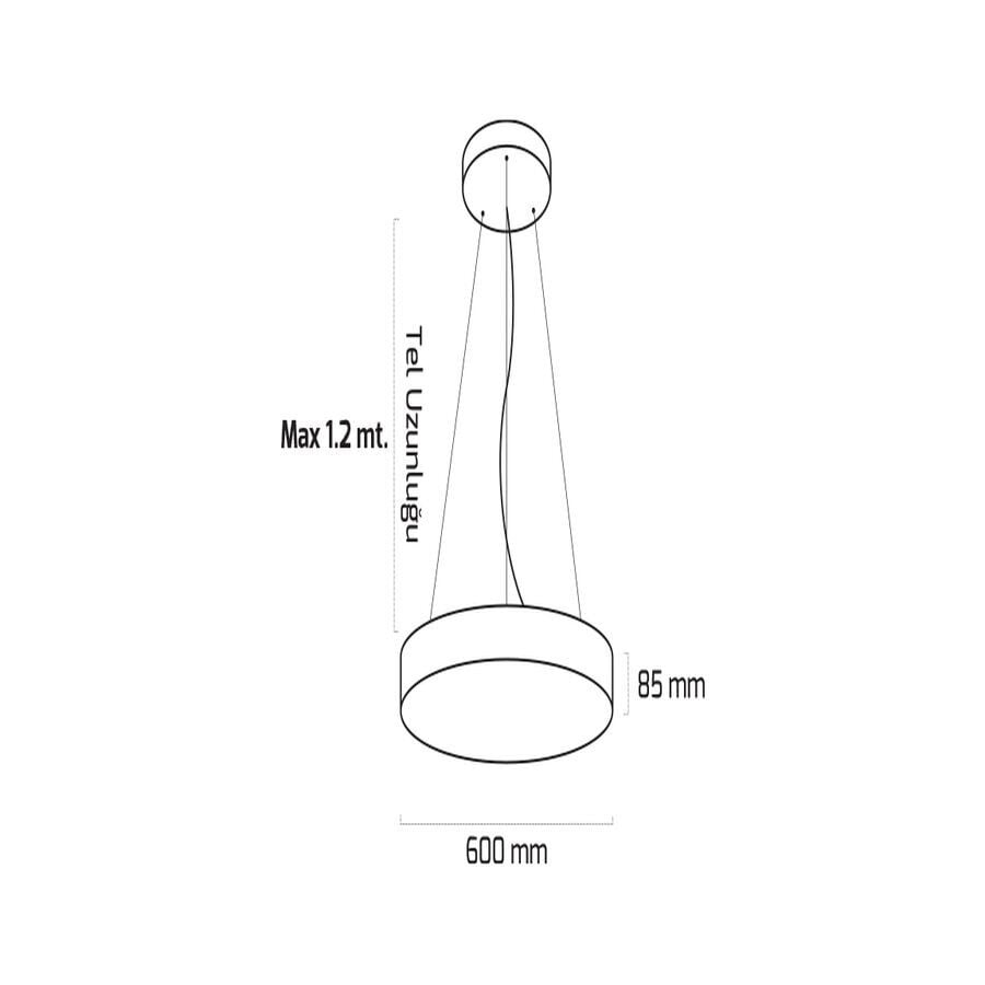 Goya Gy 8113-60 Cm Beyaz Kasa 73W 6500K Linear Armatür