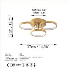 Aydinlatmadunyam Plafonyer Gold Halka-13311