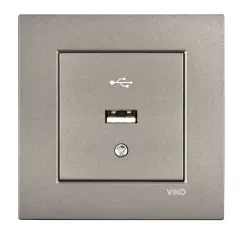 Viko Novella Artline Antrasit Usb Konnektör Mekanizma Çerçeve Dahil