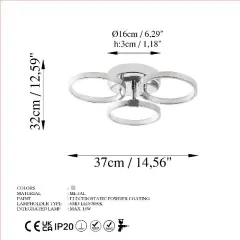 Aydinlatmadunyam Plafonyer Chrome Halka-13312