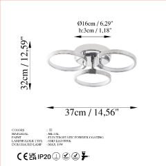 Aydinlatmadunyam Plafonyer Chrome Halka-13312