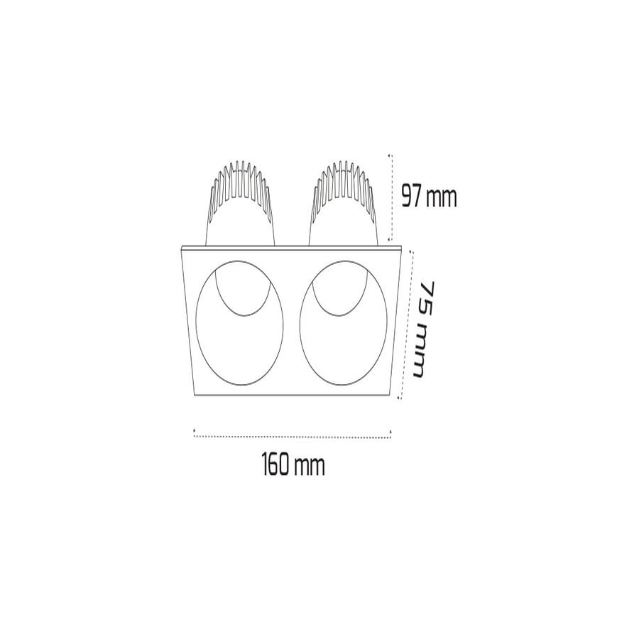 Goya Gy 1732-14 Siyah Kasa 2X14W 2700K Se Smd Ledsıva Altı Armatür