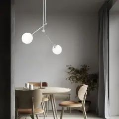 Aydinlatmadunyam Avize ChromeWhite Cambaz-3451