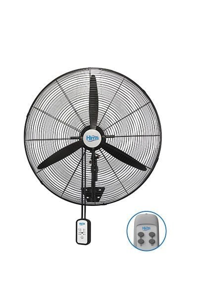 Hims HEF-DK650 190W 65 cm Siyah 3 Kanat Kumandali Sanayi Tipi Duvar Vantilatörü