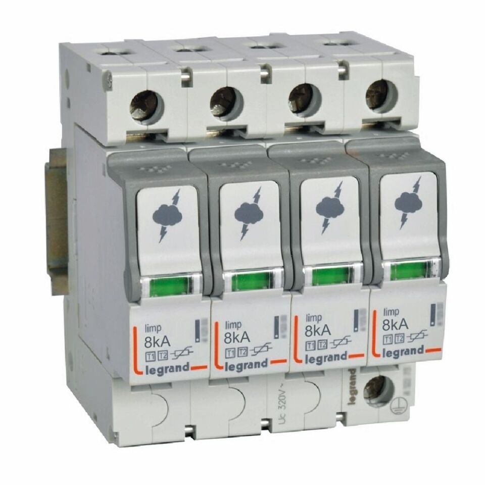 Legrand  Ana dağıtım panosu için parafudr Tip1 - Tip 2 veya B + C tipi 4 kutup Up:1.3kV  LEG-412253