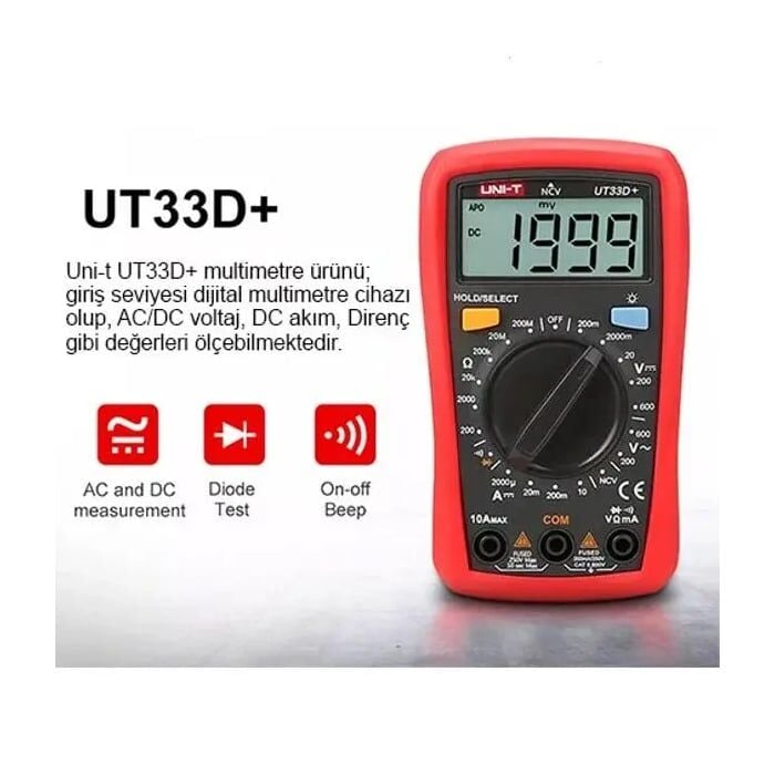 Unit UT123 Cep Tipi Dijital Multimetre