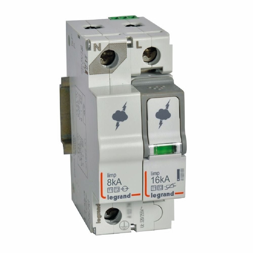 Legrand  Ana dağıtım panosu için parafudr Tip1 - Tip 2 veya B + C tipi 1K + N  Up:1.3kV  LEG-412254