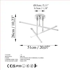 Aydinlatmadunyam Plafonyer Chrome Ledflower-13652