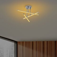 Aydinlatmadunyam Plafonyer Chrome Ledflower-13652