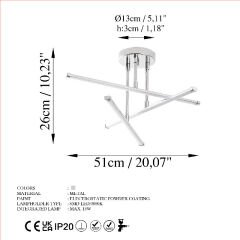 Aydinlatmadunyam Plafonyer Chrome Ledflower-13652