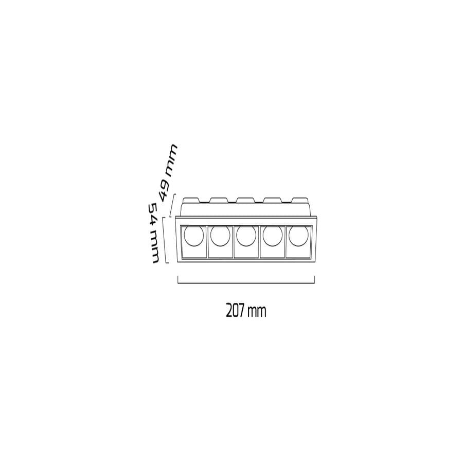 Goya Gy 5108 Siyah Kasa 10W 3000K Pgd Led Downlıght