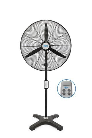 Hims HEF-AK650 190W 65 cm Siyah 3 Kanat Kumandali Sanayi Tipi Ayakli Vantilatör