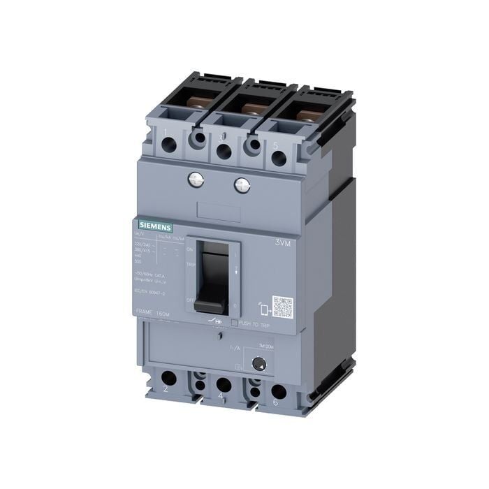 Siemens Sentron 3Vm Kompakt Tip Güç Şalteri; 3Vm1; 55Ka; 100A; Ayarli Manyetik; 3 Kutuplu 3VM1110-5MH32-0AA0