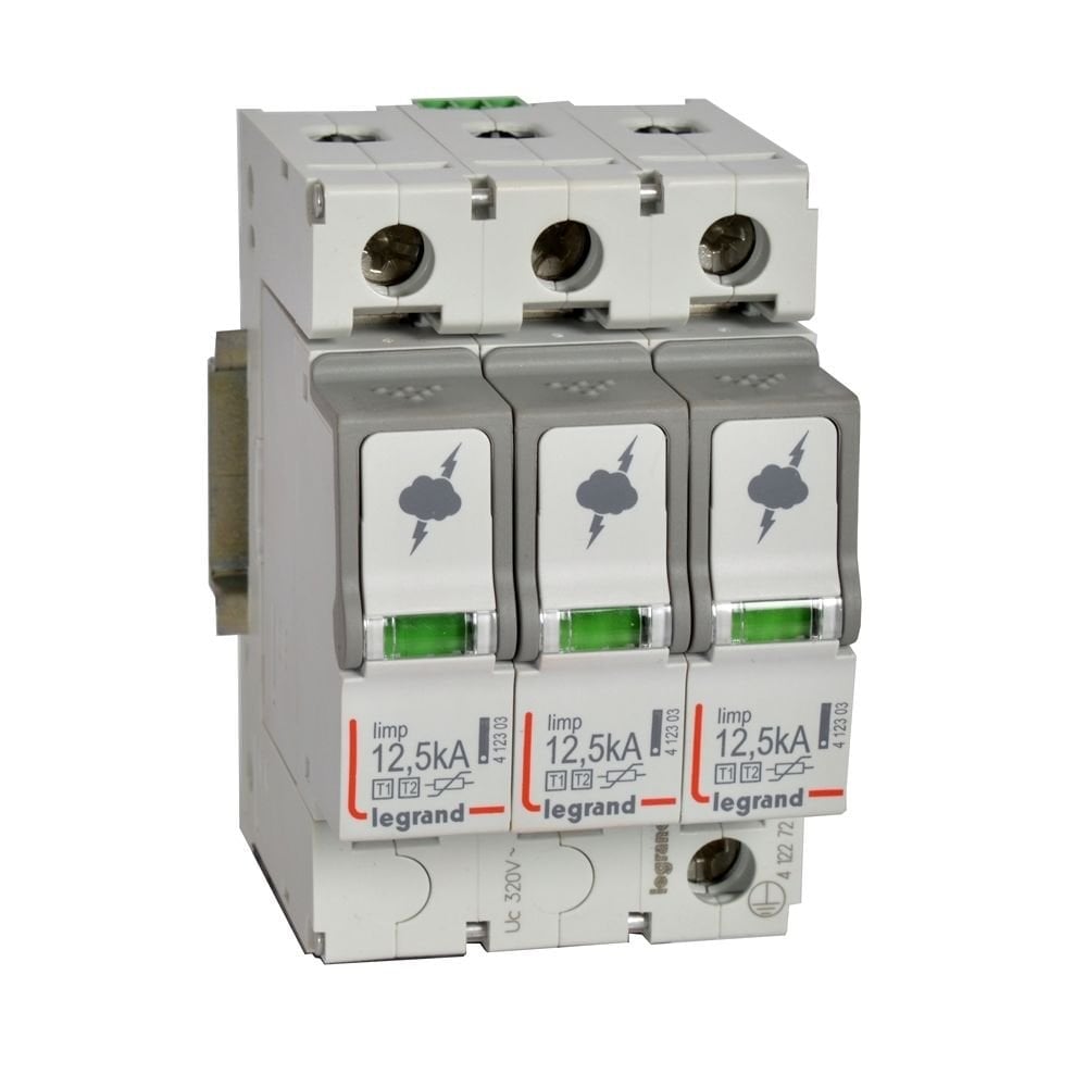 Legrand  Ana dağıtım panosu için parafudr Tip1 - Tip 2 veya B + C tipi 3 kutup Up:1.5kV  LEG-412272