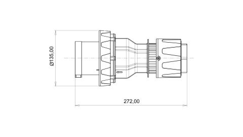 Bemis  5/160A. Düz Fiş IP67 BC1-8505-7011