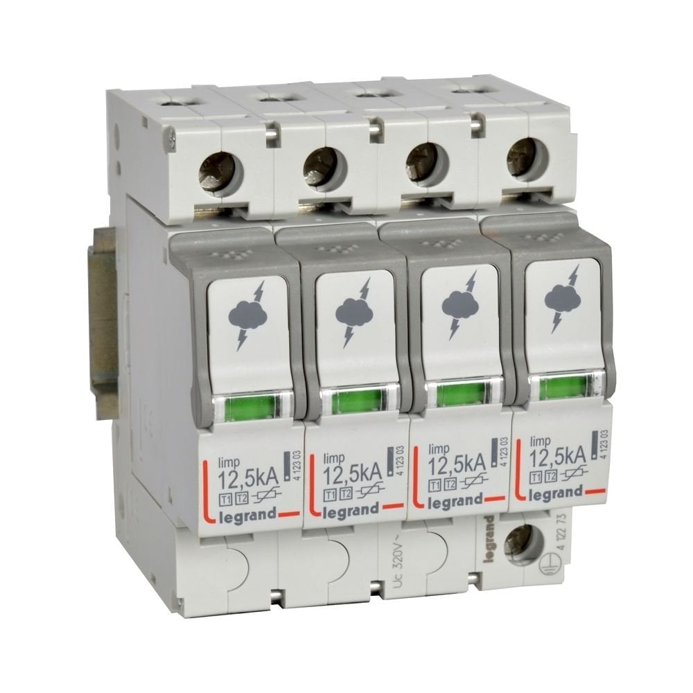Legrand  Ana dağıtım panosu için parafudr Tip1 - Tip 2 veya B + C tipi 4 kutup Up:1.5kV  LEG-412273