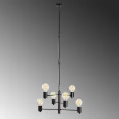 Aydinlatmadunyam Avize Black Hexa-6936