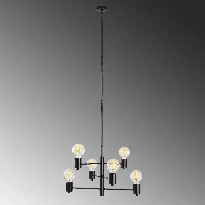 Aydinlatmadunyam Avize Black Hexa-6936
