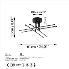Aydinlatmadunyam Plafonyer Black Exhaust-13661
