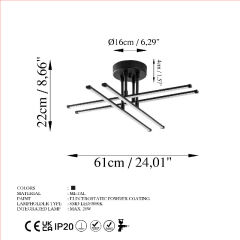 Aydinlatmadunyam Plafonyer Black Exhaust-13661
