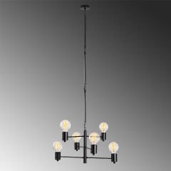Aydinlatmadunyam Avize Black Hexa-6936