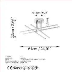 Aydinlatmadunyam Plafonyer Chrome Exhaust-13662