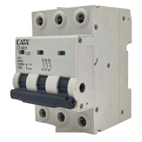 Cata 3X25 Amper K Otomat Trifaze Sigorta Ct-9631