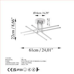 Aydinlatmadunyam Plafonyer Chrome Exhaust-13662