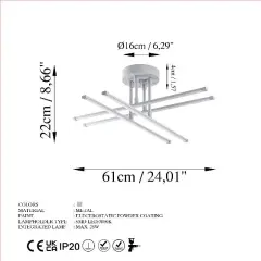 Aydinlatmadunyam Plafonyer Nardo Grey Exhaust-13663