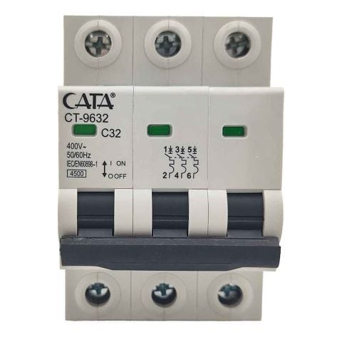 Cata 3X32 Amper K Otomat Trifaze Sigorta Ct-9632