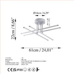 Aydinlatmadunyam Plafonyer Nardo Grey Exhaust-13663