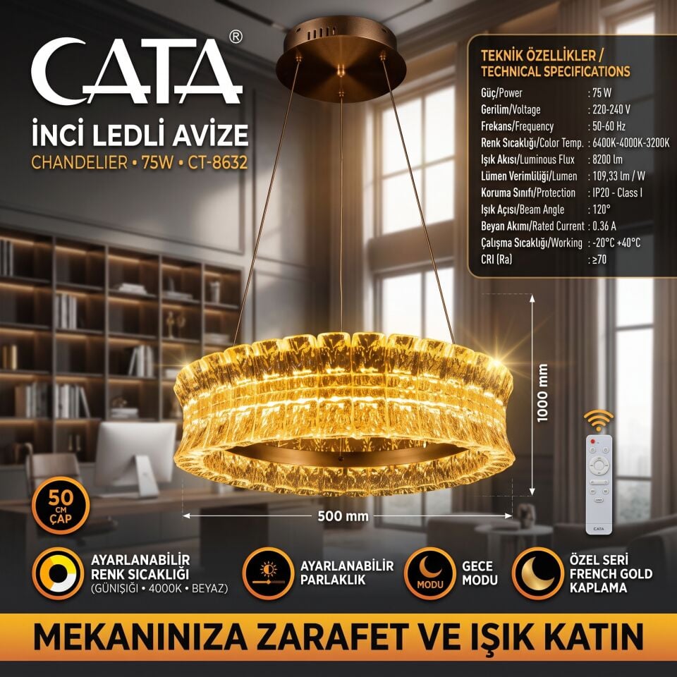 CATA CT-8632 Inci Ledli Avize
