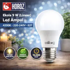 Horoz 001-006-2015 Ekola 15 W (Lineer) Led Ampul 6400K 220-240V E27