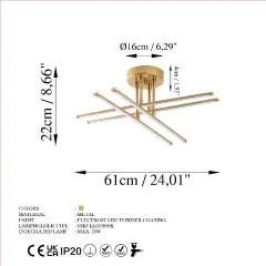 Aydinlatmadunyam Plafonyer Gold Exhaust-13664
