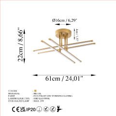 Aydinlatmadunyam Plafonyer Gold Exhaust-13664