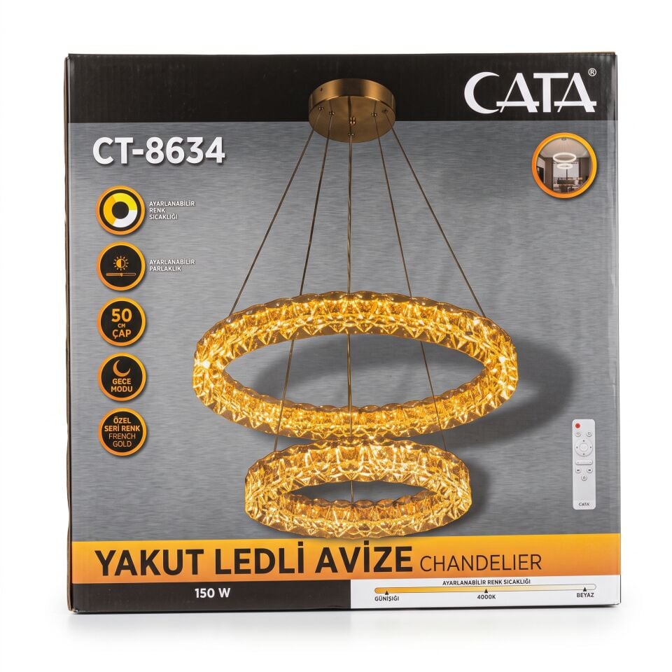 CATA CT-8634 Yakut Ledli Avize