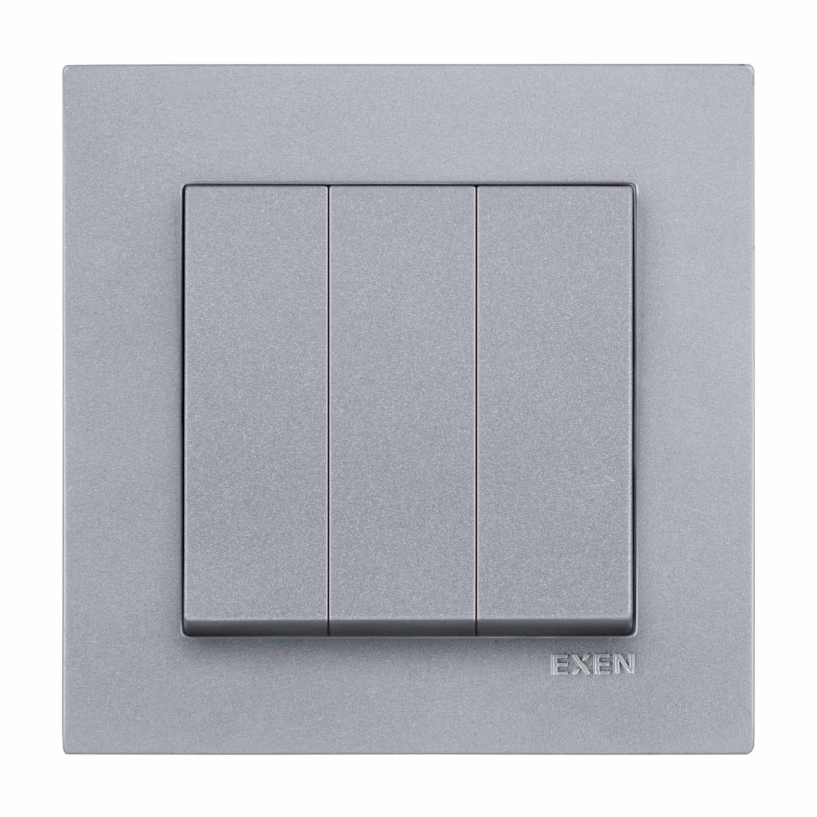 Exen Karell Gümüs Üçlü Anahtar Komple Takim