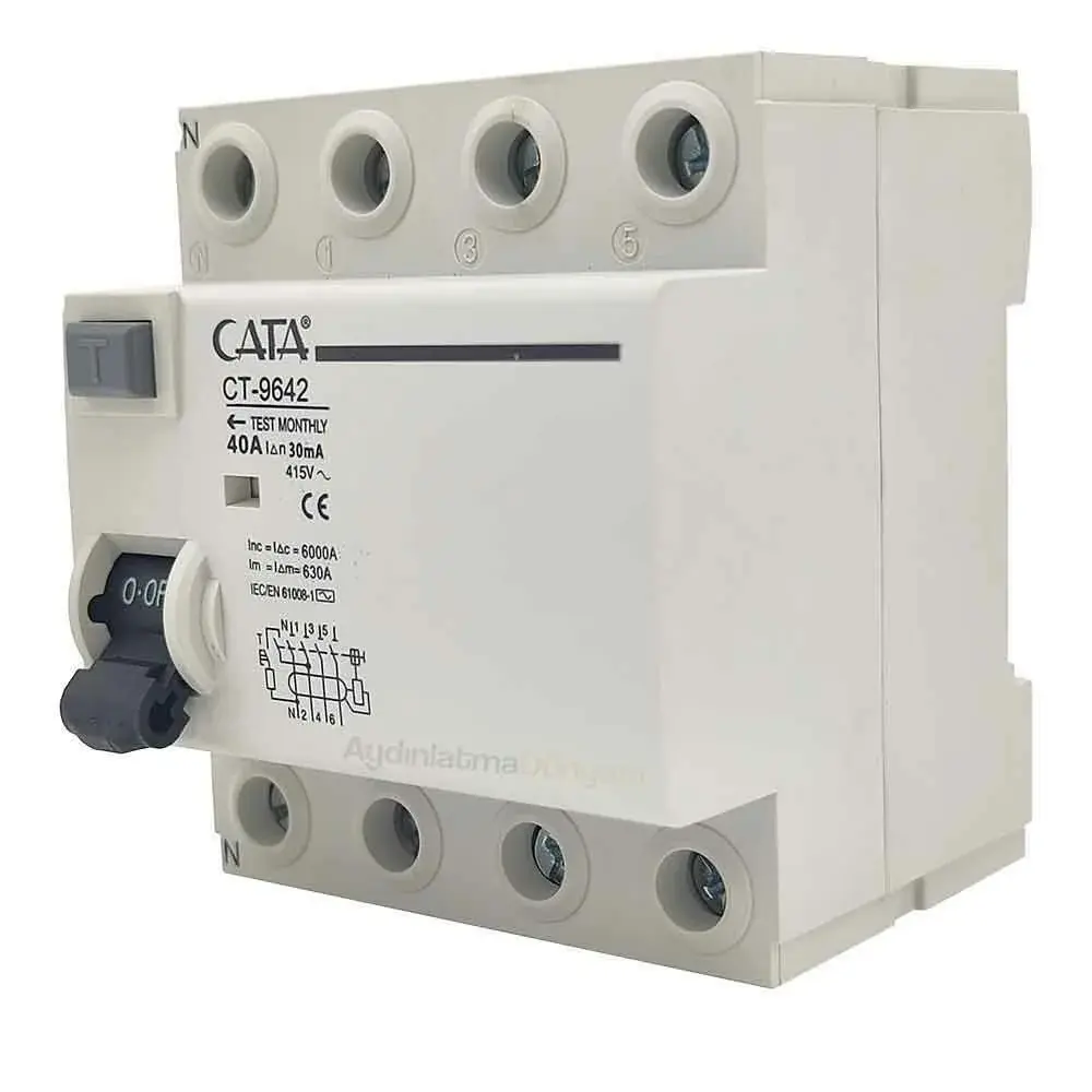 Cata 3X40 30 MA Trifaze Kaçak Akım Rolesi  CT-9642