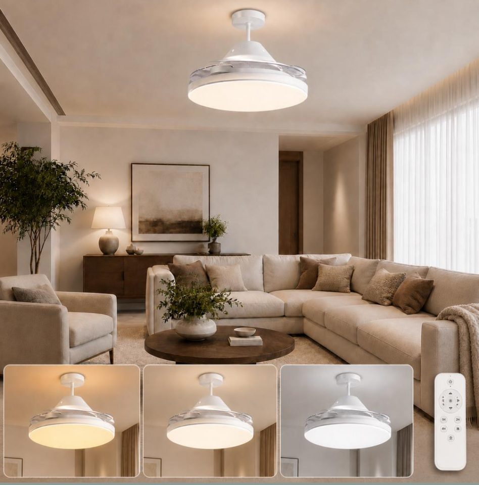 Cata Ct-1156 Dolunay Fan Led Ampul  Hayalet Pervaneli Beyaz